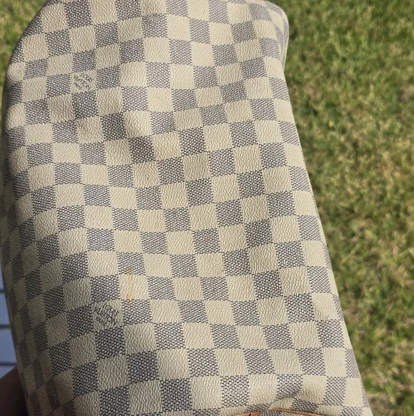 Louis Vuitton Checkered Tan Brown Handbag Women 10x10 Inches Medium - Picture 8 of 16